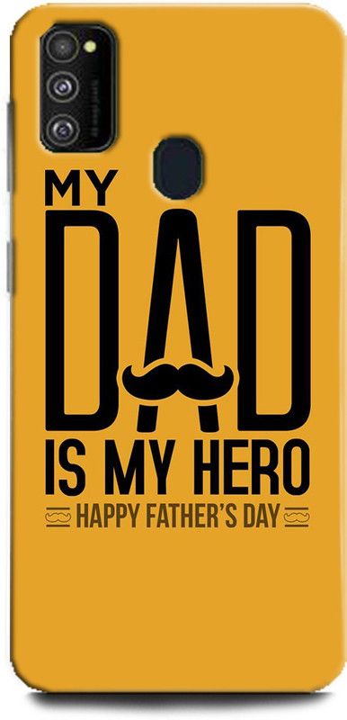 WallCraft Back Cover for Samsung Galaxy M21 MOTIVATIONAL, LIFE QUOTES, INSPIRATION, MY DAD IS MY HERO, POSITIVE  (Multicolor, Dual Protection, Pack of: 1)