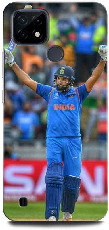 ORBIQE Back Cover for Realme C21Y RMX3261 ROHIT SHARMA, INDIA, CRICKET, PLAYER, CRICKETER  (Multicolor, Hard Case, Pack of: 1)