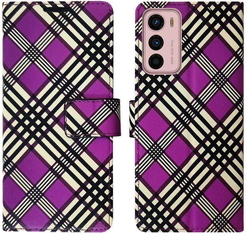 MyFlips Flip Cover for Motorola G42  (Purple, Magnetic Case, Pack of: 1)