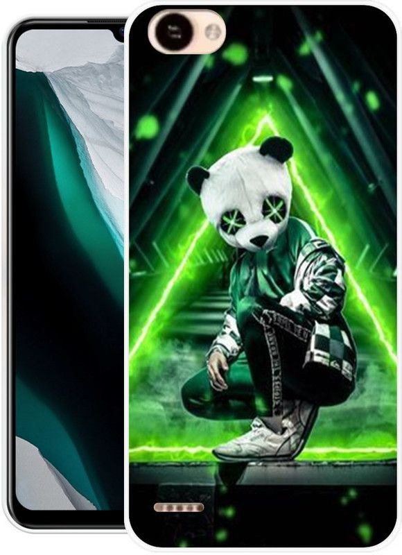 Ghanta Walaj Back Cover for Itel A44 Air, Itel A44 Power  (Green, Black, Flexible, Silicon, Pack of: 1)