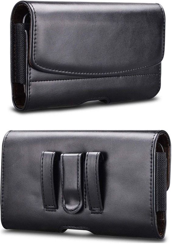 Pure Color Pouch for Oppo A3  (Black, Holster)