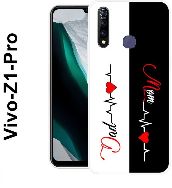 KLC Back Cover for Vivo Z1 Pro  (Black, White, Silicon)