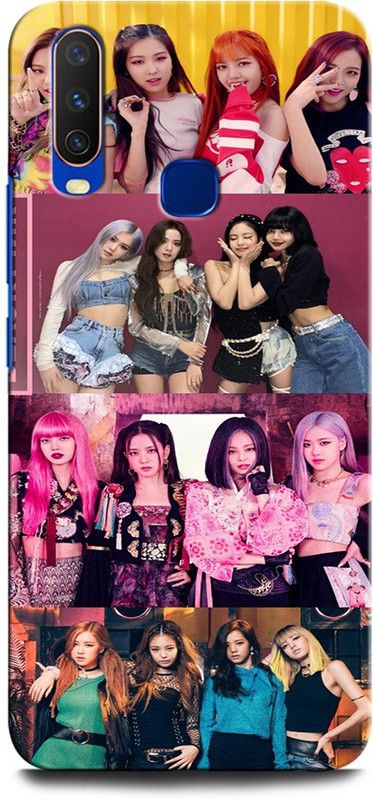 GRAFIQE Back Cover for Vivo Y12 1904/PD1901EF_EX LISA, JENNIE, ROSE, JISOO, BLACK PINK GIRL  (Multicolor, Shock Proof, Pack of: 1)