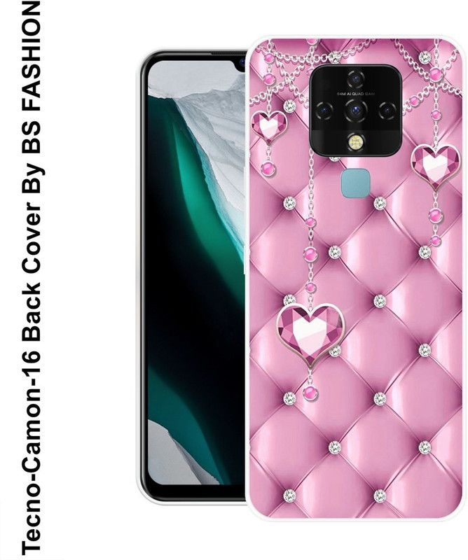 SHYAMSHREE Back Cover for Tecno Camon 16  (Pink, Silicon)