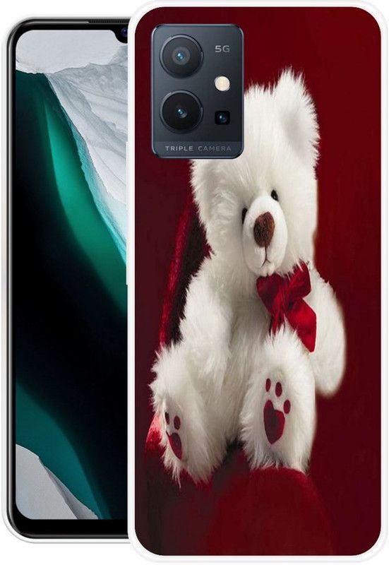 RJ14 (Online) Back Cover for VIVO T1 5G, VIVO Y75 5G  (Maroon, White, Grip Case, Silicon)