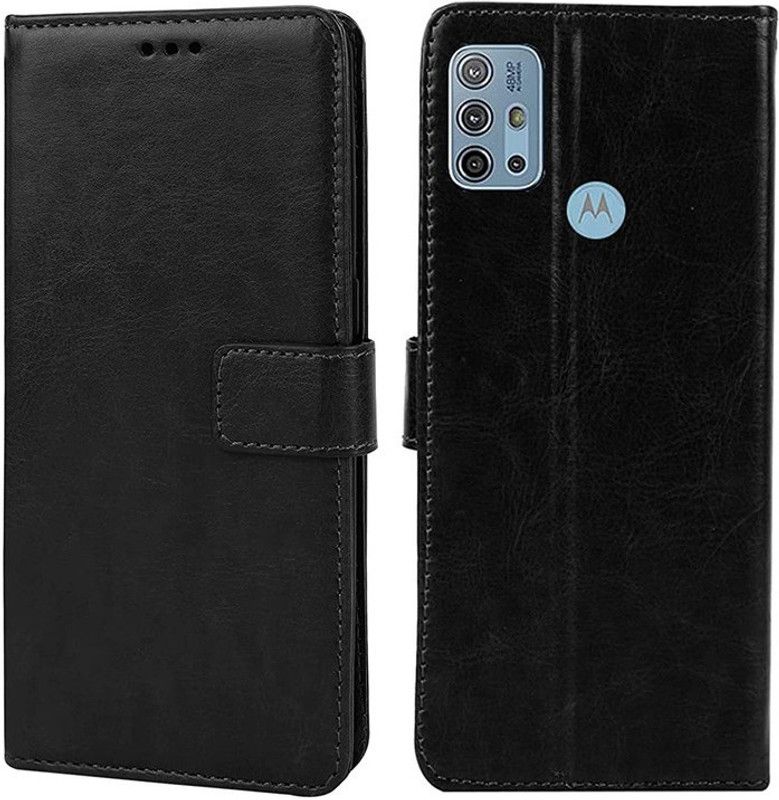 Rakulo Flip Cover for Motorola G10 Power  (Black, Dual Protection)