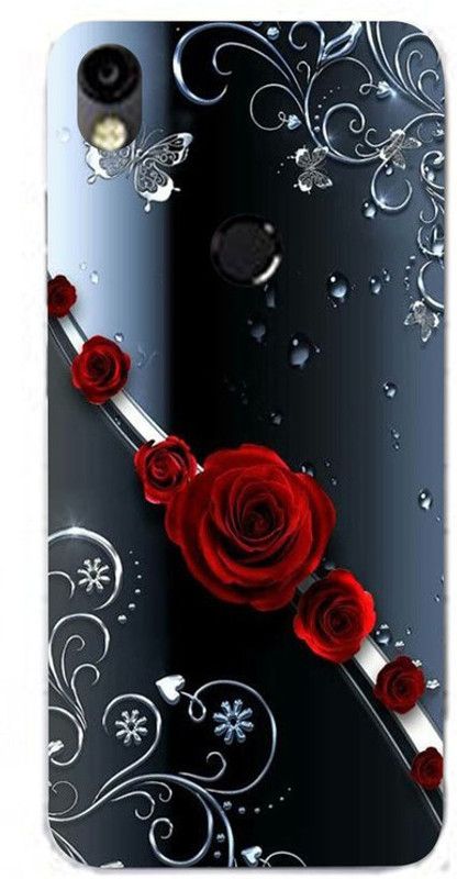 Golden Mask Back Cover for Sky Hawk Back Cover For Tecno Camon I Air Black Background And Red Rose  (Multicolor, Waterproof, Silicon, Pack of: 1)