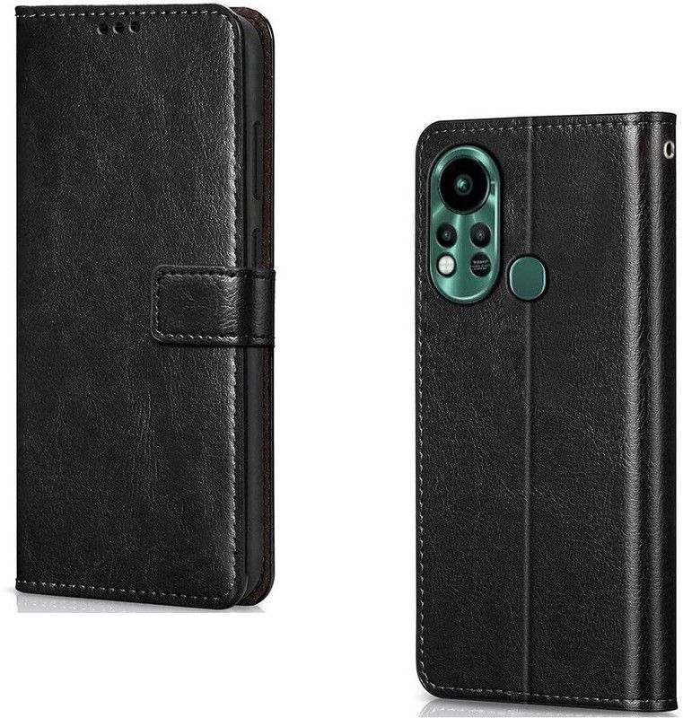Coverage Flip Cover for Infinix Hot 11S  (Black, Dual Protection, Pack of: 1)