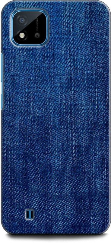 INDICRAFT Back Cover for Realme C11 2021, RMX3231 JEANS, BLUE, ABSTRACT, TEXTURE, PURPLE, FABRIC  (Multicolor, Dual Protection, Pack of: 1)
