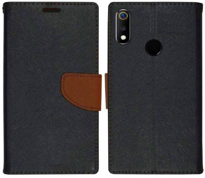 AUTOCASE Flip Cover for Realme 3 Pro  (Brown, Dual Protection, Pack of: 1)