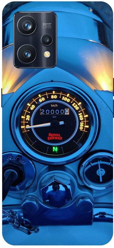 PICHKU Back Cover for REALME 9 PRO PLUS-RMX3392-ROYAL,ENFIELD,BULLET,CLASSIC,BIKE,LOVER,RACER,RIDER  (Blue, Hard Case, Pack of: 1)