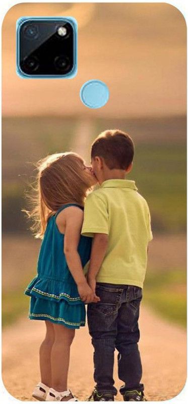Golden Mask Back Cover for Sky Hawk Back Cover For Realme C21Y Boy And Girl Kiss  (Multicolor, Waterproof, Silicon, Pack of: 1)