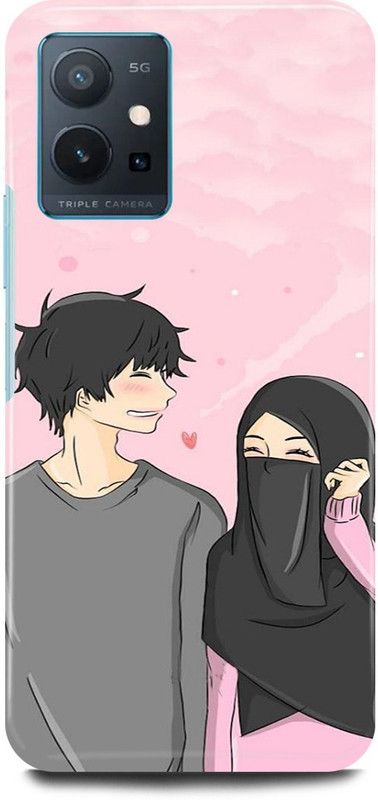 play fast Back Cover for Vivo y75 5G, V2142 CUTE, BOY, LOVELY, GIRL, LOVE, COUPLE  (Beige, Hard Case, Pack of: 1)