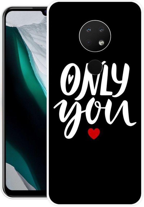 REALKING Back Cover for Nokia 6.2, Nokia 7.2  (Black, White, Grip Case, Silicon)