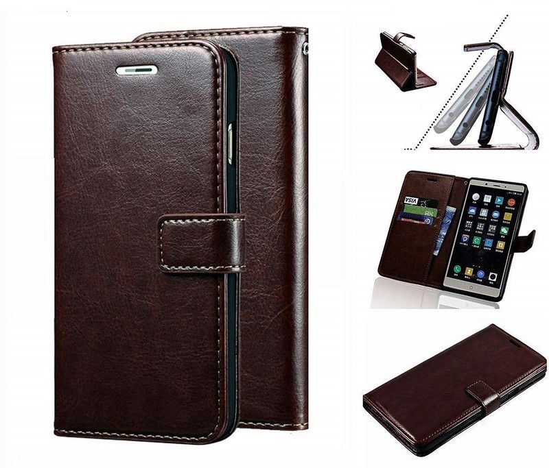 Cockcrow Flip Cover for Mi Redmi Note 5 Pro  (Brown, Dual Protection, Pack of: 1)
