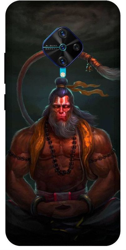 SSMORYA Back Cover for Vivo S1 Pro God Hanuman Printed Back Cover  (Multicolor, Waterproof, Pack of: 1)