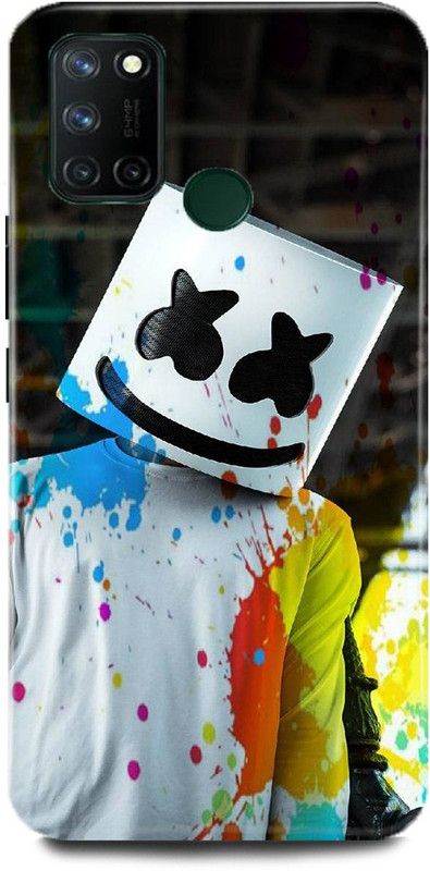 MP ARIES MOBILE COVER Back Cover for OPPO A53/CPH2127,Marshmello,Dj,EDM,Music,Smiley,dj,boy,dj,marshmellow,  (Multicolor, Hard Case, Pack of: 1)