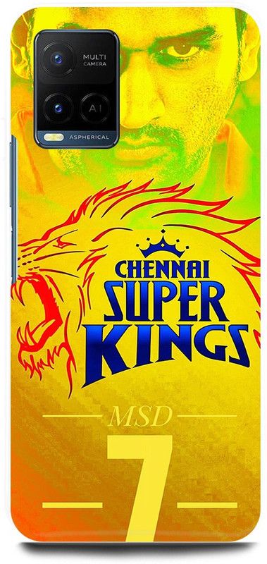 play fast Back Cover for Vivo Y33T, V2146 MS, DHONI, MAHENDER, SINGH, DHONI, CSK  (Yellow, Hard Case, Pack of: 1)