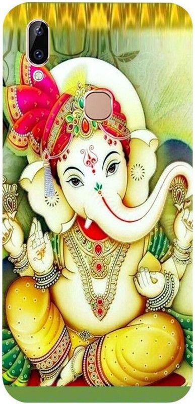 Golden Mask Back Cover for VivoY83 Pro Lord Ganesh  (Multicolor, Waterproof, Silicon, Pack of: 1)