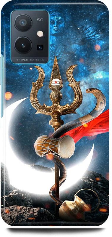 play fast Back Cover for Vivo T1 5G, V2141 SHIV, JI, SHIVA, TRISHOOL, DAMRU, MAHADEV  (Blue, Hard Case, Pack of: 1)