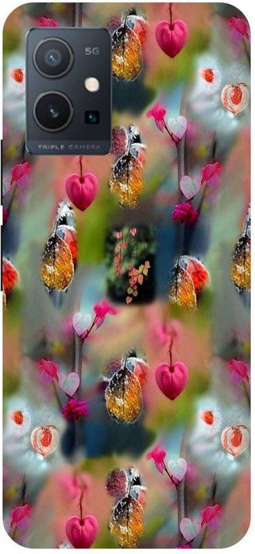 THE NARAYANA COLLECTIONS Back Cover for IQOO U5 5G-V2024A-HEART,ROSES,FLOWERS,PANDA,CARTOON  (Multicolor, Hard Case, Pack of: 1)