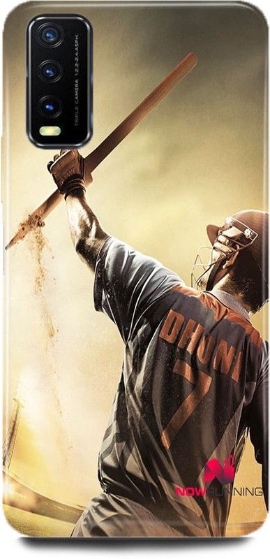 FUGGA Back Cover for Vivo Y12s, V2033, MS, DHONI, 7, MAHENDRA, SINGH, DHONI, CSK, PLAYER  (Multicolor, Hard Case, Pack of: 1)