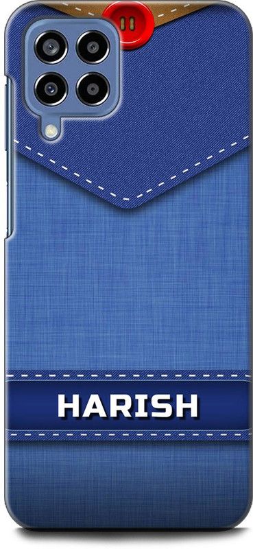 WallCraft Back Cover for SAMSUNG Galaxy M33 5G HARISH NAME, H LETTER, BLUE, JEANS, ALPHABET, DESIGN  (Multicolor, Dual Protection, Pack of: 1)