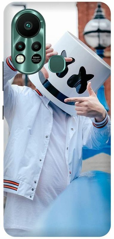 JUGGA Back Cover for Infinix Hot 11S, X6812, MARSHMELLOW, MARSHMELLO, MUSIC, DJEDM, ARTJOKER  (White, Hard Case, Pack of: 1)