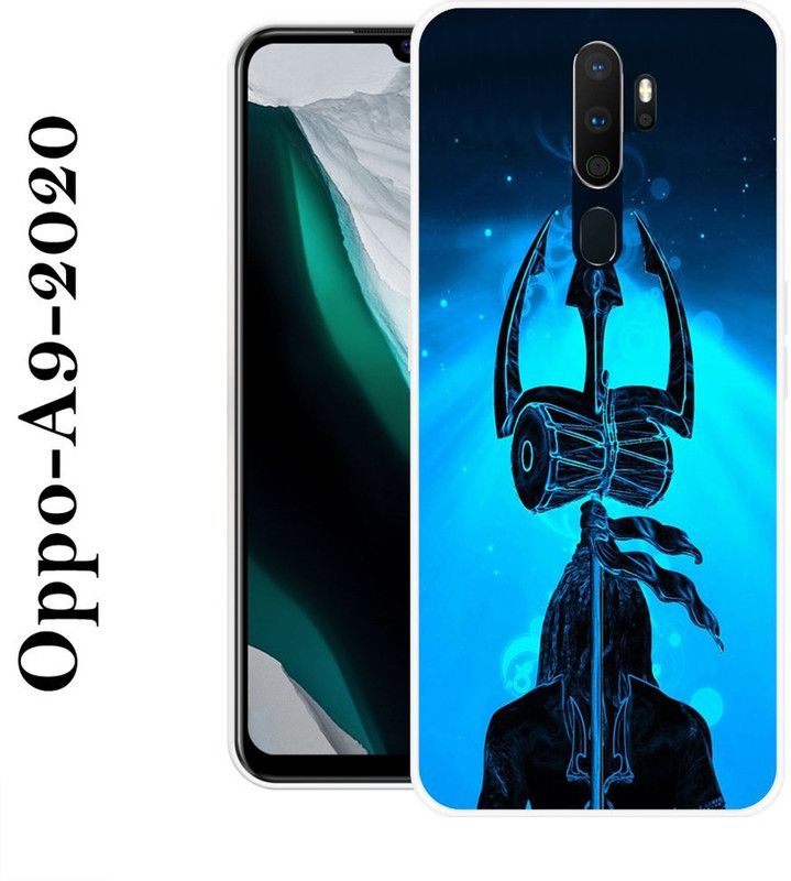 BAGRA Back Cover for Oppo A9 2020  (Black, Blue, Grip Case, Silicon)