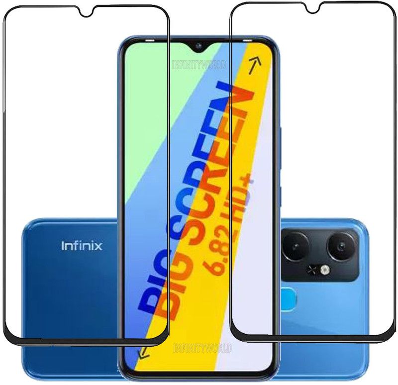 INFINITYWORLD Edge To Edge Tempered Glass for Infinix Samrt 6 Plus  (Pack of 2)