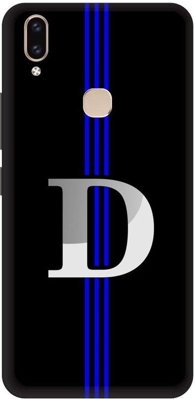 KARJUN Back Cover for Vivo V9, D text Black Multicolour Printed  (Multicolor, Hard Case, Pack of: 1)