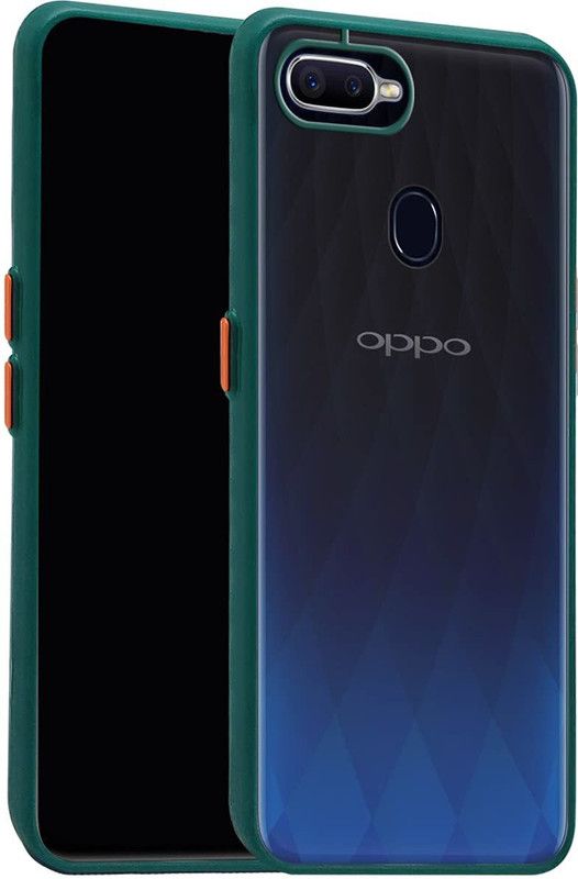 OffersOnly Back Cover for Oppo A5s Camera Protection  (Green, Matte Finish, Silicon, Pack of: 1)