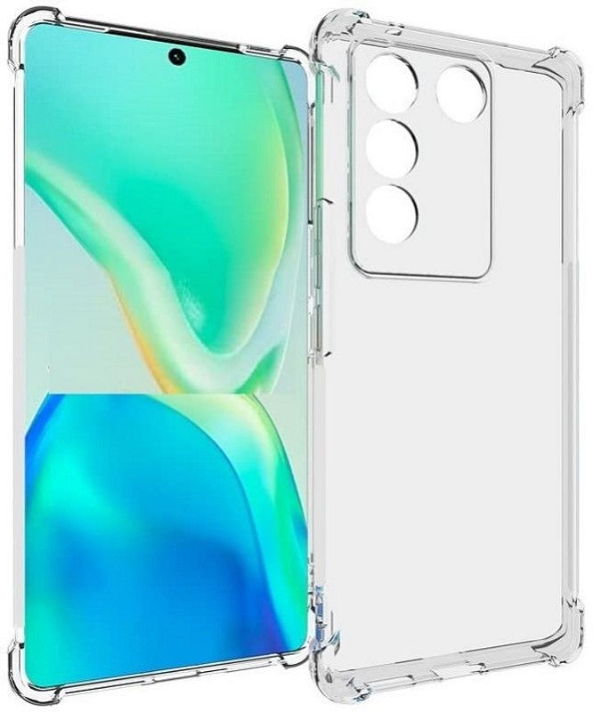 Empire Accessories Back Cover for vivo V27 5G Edge to Edge Boom Transparent case  (Transparent, Shock Proof, Pack of: 1)