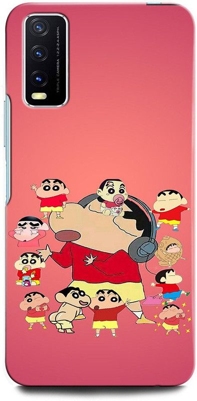 GRAFIQE Back Cover for Vivo Y12s V2033 SHINCHAN, CARTOON. FUNNY, CUTE, SHINCHAN CAT, CRAYON SHINCHAN  (Multicolor, Shock Proof, Pack of: 1)
