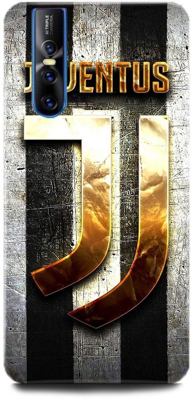 BARMANS Back Cover for Vivo V15Pro / Juventus, football club, rm, ronaldp, juventus logo, gold  (Multicolor, Shock Proof, Pack of: 1)