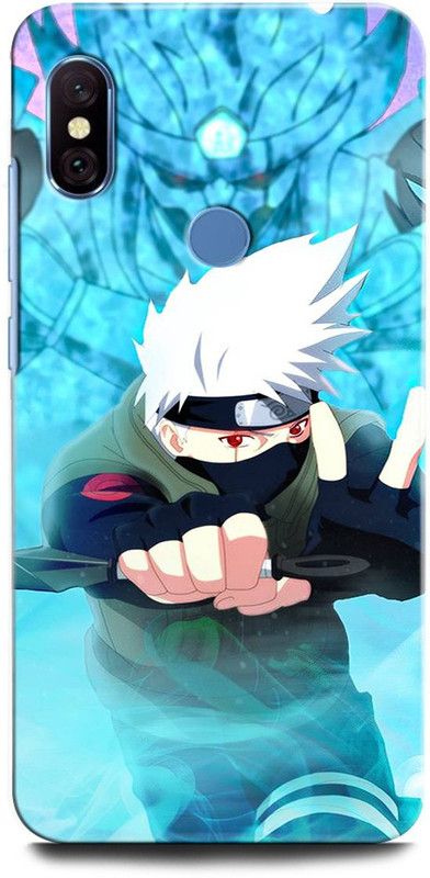 ORBIQE Back Cover for Redmi Note 6 Pro M1806E7TI KAKASHI, NARUTO, ANIME, NEON, SUPERHERO, NINJA, BLACK  (Multicolor, Shock Proof, Pack of: 1)