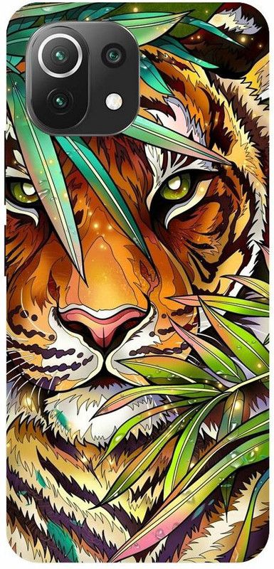 Vinsmoke Back Cover for Mi 11 Lite Tiger, Lion, Animal, Roses464  (Multicolor, Shock Proof, Pack of: 1)