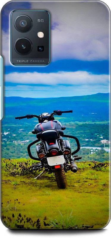 Wall Art Back Cover for Vivo Y75 (5G) ROYAL ENFIELD, BULLET, BICK, DUGDUG  (Multicolor, Dual Protection, Pack of: 1)