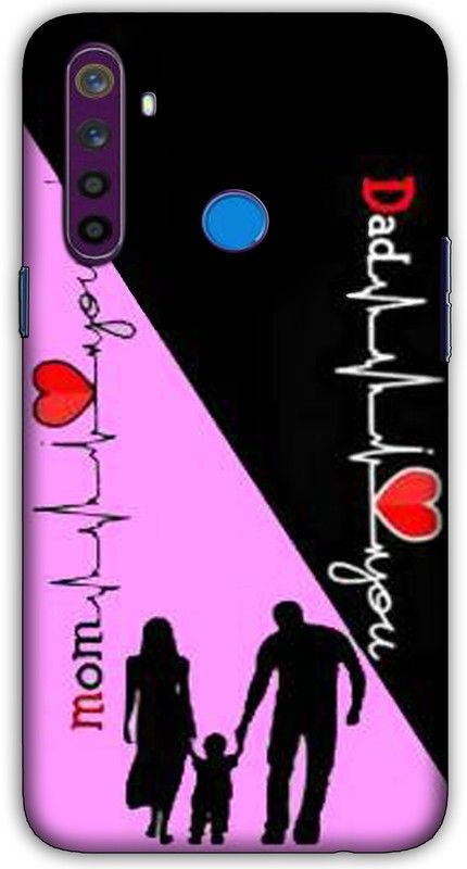 artocus Back Cover for Realme 5s, Realme 5s Mom dad lifeline red white Printed Back Cover  (Multicolor, Hard Case, Pack of: 1)