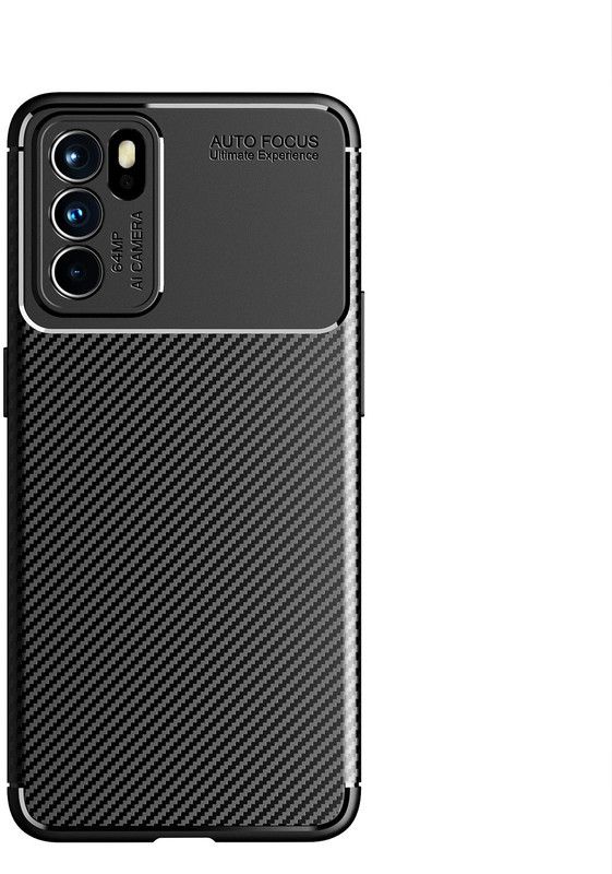 Zelfo Back Cover for Oppo A16  (Black, Silicon, Pack of: 1)