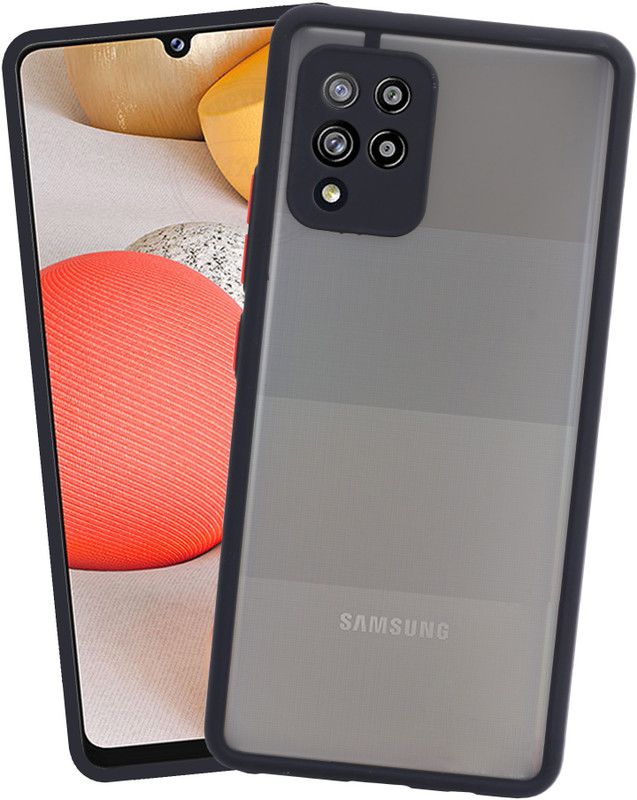 VAKIBO Back Cover for Samsung Galaxy A42, Smoke Frosted Back Case With Camera Protection Ring  (Black, Grip Case, Pack of: 1)