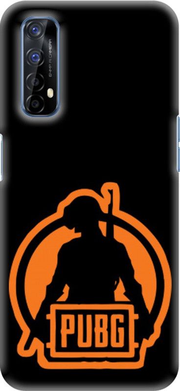 PNBEE Back Cover for Realme 7  (Black, Orange, Hard Case, Pack of: 1)