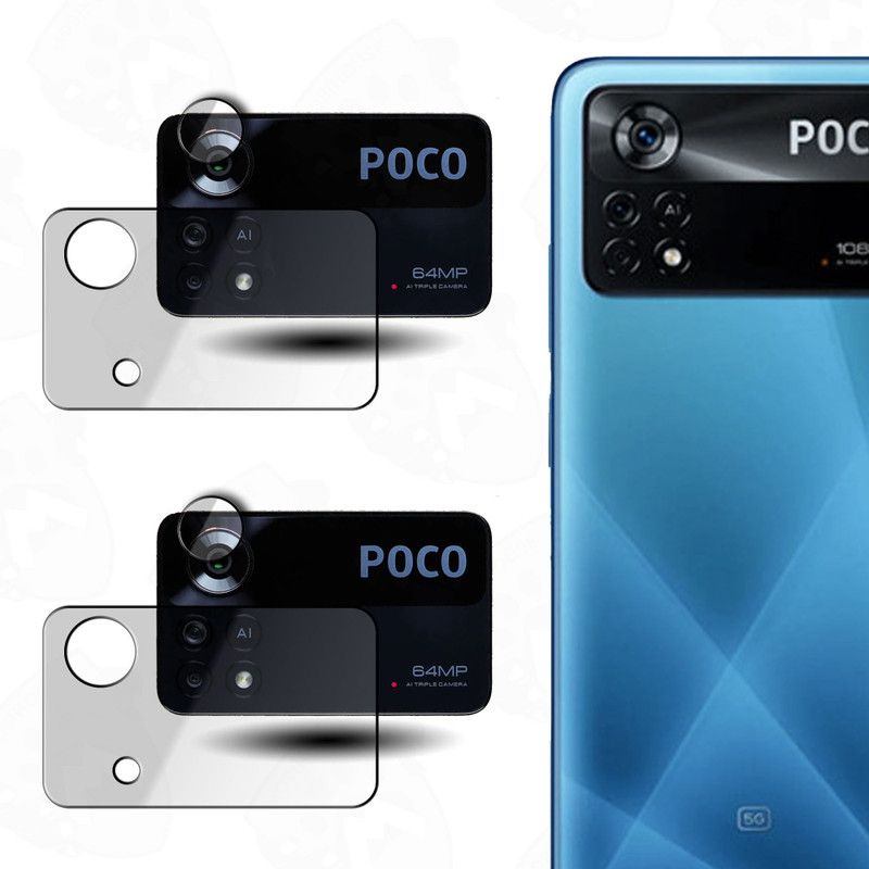 ASTARD Back Camera Lens Glass Protector for Poco X4  (Pack of: 2)