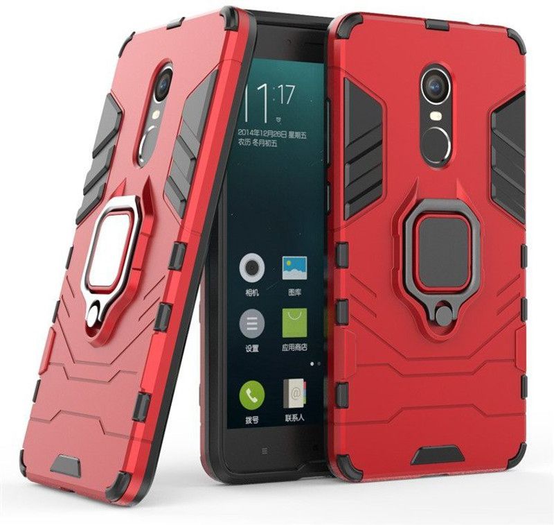 BOZTI Back Cover for Mi Redmi Note 5, Mi Redmi Note 5  (Red, Rugged Armor, Pack of: 1)