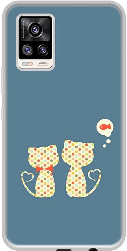 Casotec Back Cover for Vivo V20  (Multicolor, Flexible, Silicon, Pack of: 1)