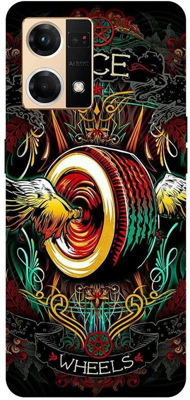 PICHKU Back Cover for OPPO F21s PRO 4G- CPH2461-MANDALA,,FUNKY,RANGOLI,I,PHONE,APP-LE,CARTOON,TEDDY,BOYS,LOGO  (Orange, Hard Case, Pack of: 1)