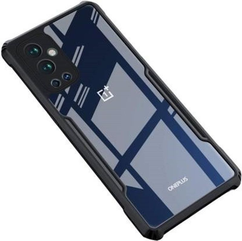 Cellution Back Cover for Oneplus 9 Pro  (Black, Shock Proof, Pack of: 1)