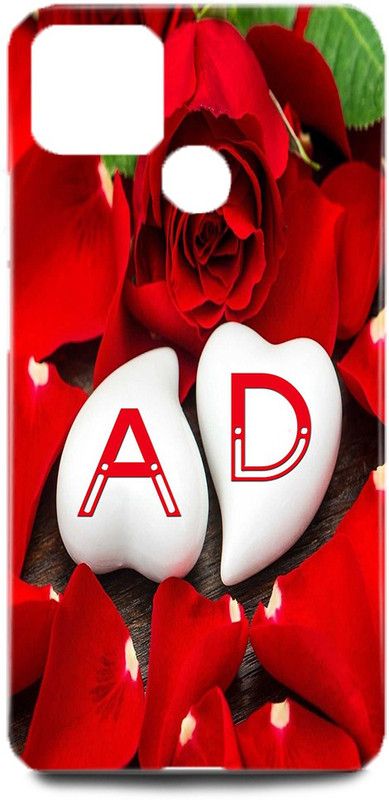 Dimora Back Cover for Realme Narzo 20/RMX2193,A Loves D Name,A Name, D Letter, Alphabet,A Love D NAME  (Multicolor, Hard Case, Pack of: 1)