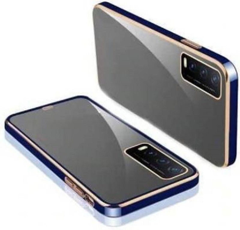 GoPerfect Back Cover for Vivo Y12 Y15 Y17 U10 Y11 | Transparent Plating Back Cases  (Blue, Shock Proof, Silicon, Pack of: 1)