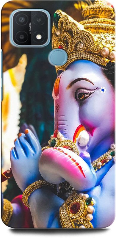 ORBIQE Back Cover for OPPO A15S CPH2179 GANESH JI, GANPATI, LORD GANESHA, GOD  (Multicolor, Hard Case, Pack of: 1)